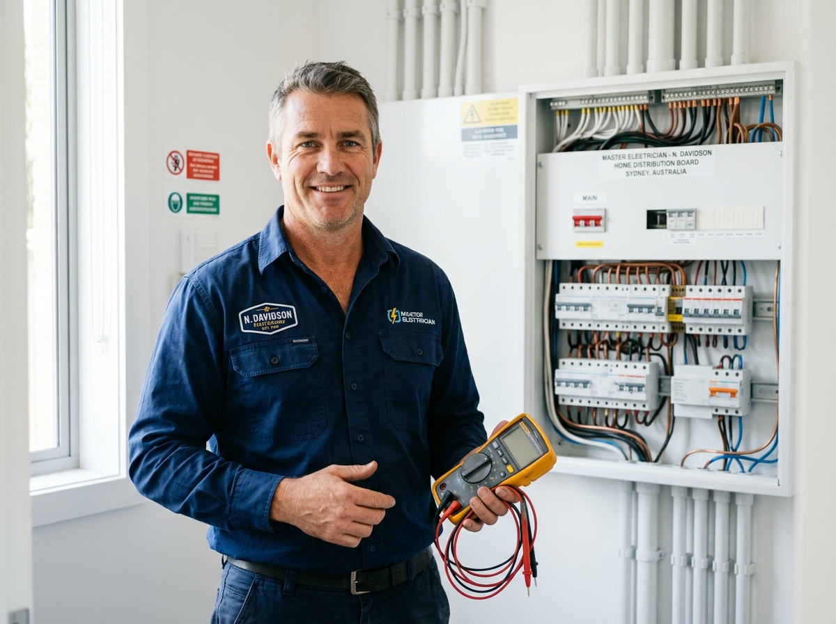 Master Electrician Eamonn Donnelly on site